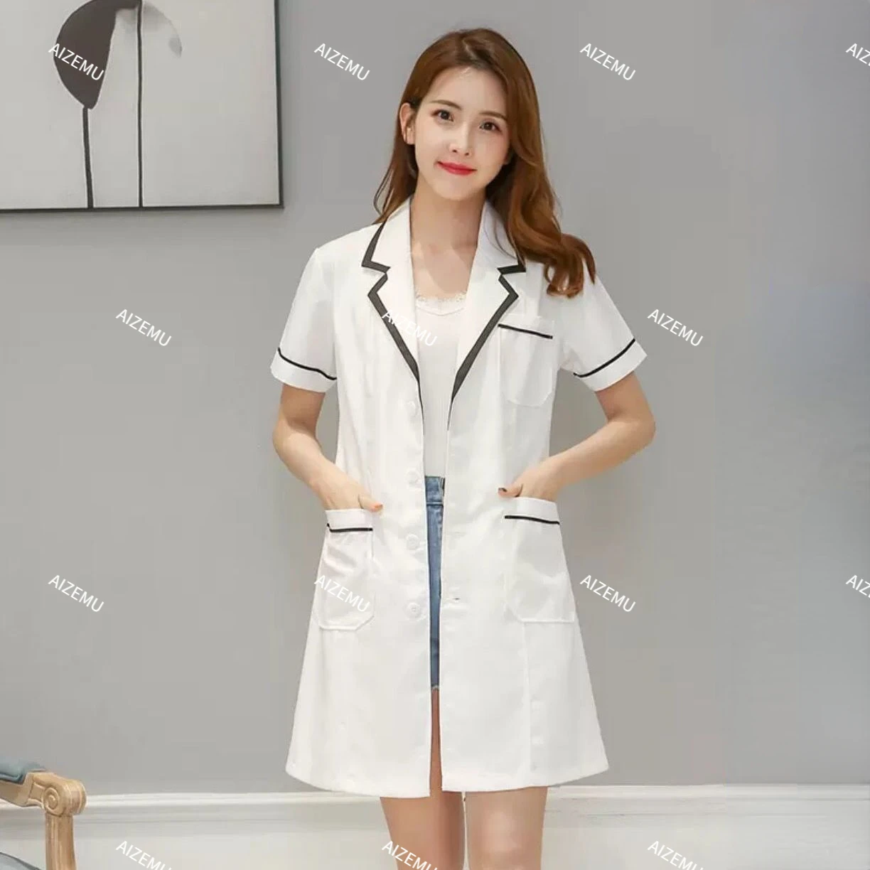 Women spa dress Short-sleeve B - Medical Lab Management recension och pris
