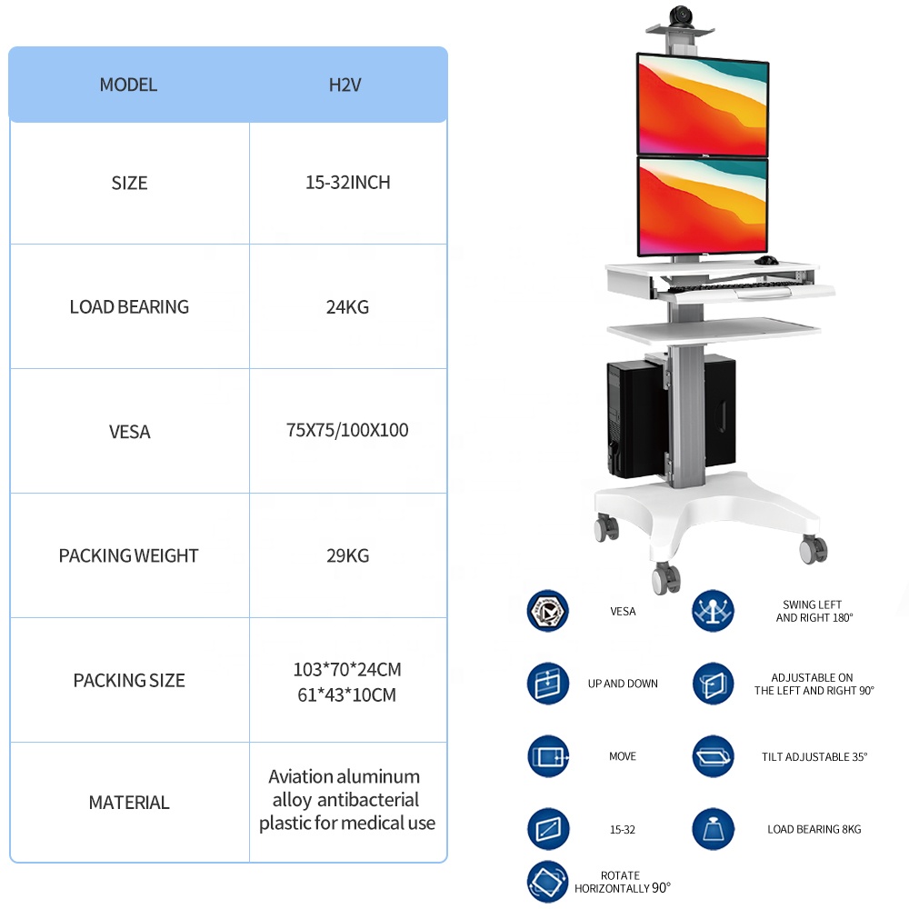 Mobile Adjustable Hospital Med - Medical Lab Officer recension och pris