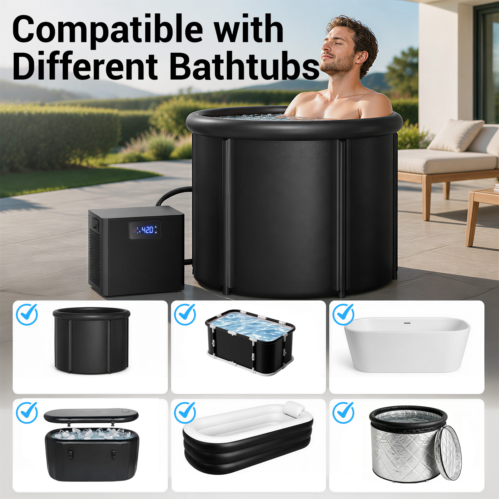 Oval Ice Bath Chiller & Cold P - Medical Lab Kit recension och pris