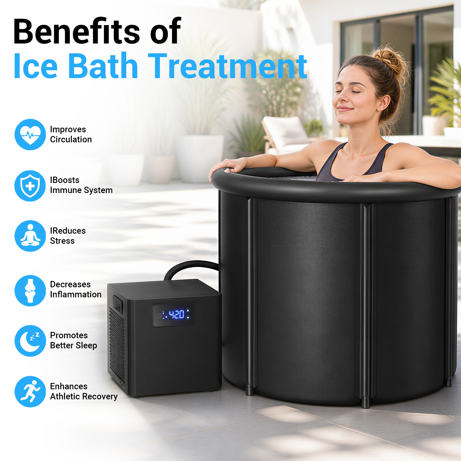 Oval Ice Bath Chiller & Cold P - Medical Lab Kit recension och pris