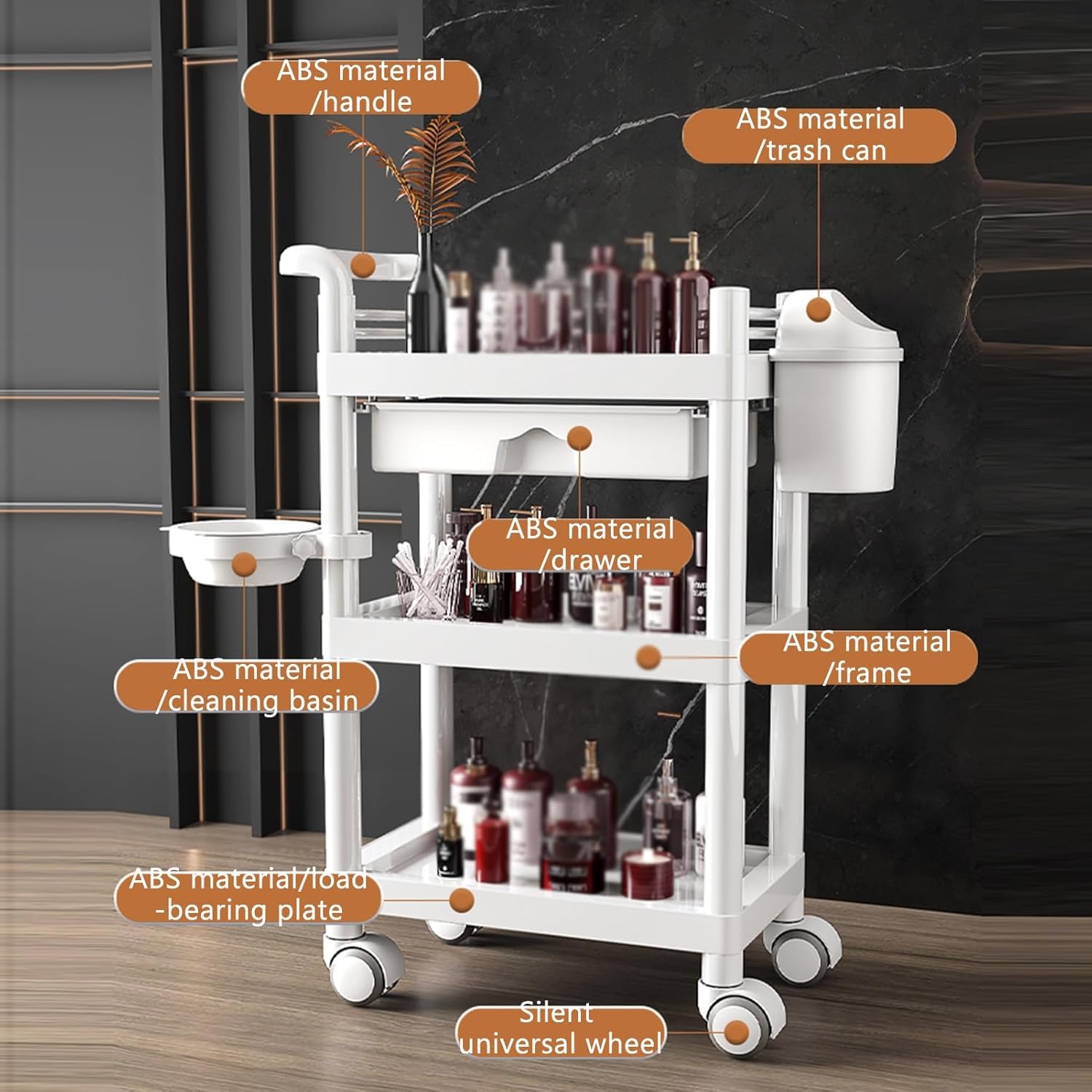 3-Tier Medical Utility Cart Wi - Medical Lab Officer recension och pris